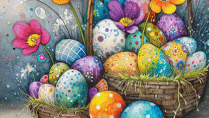 Basket of Joy cross stitch pattern by S. Jade Studio