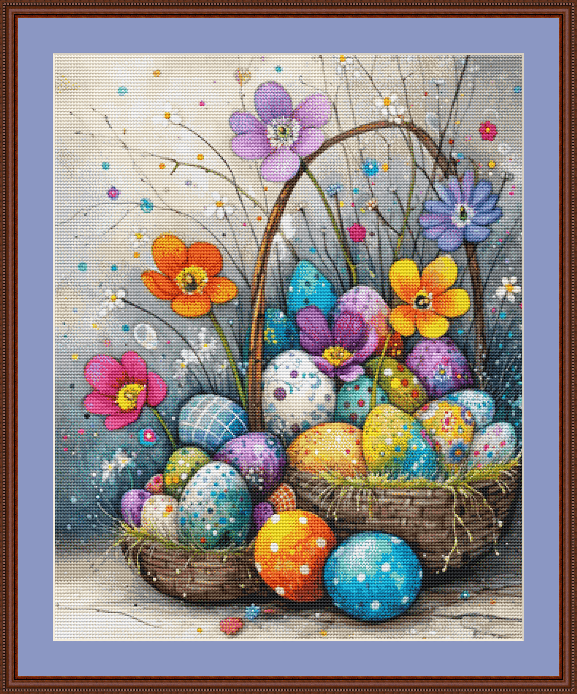 Basket of Joy cross stitch pattern by S. Jade Studio
