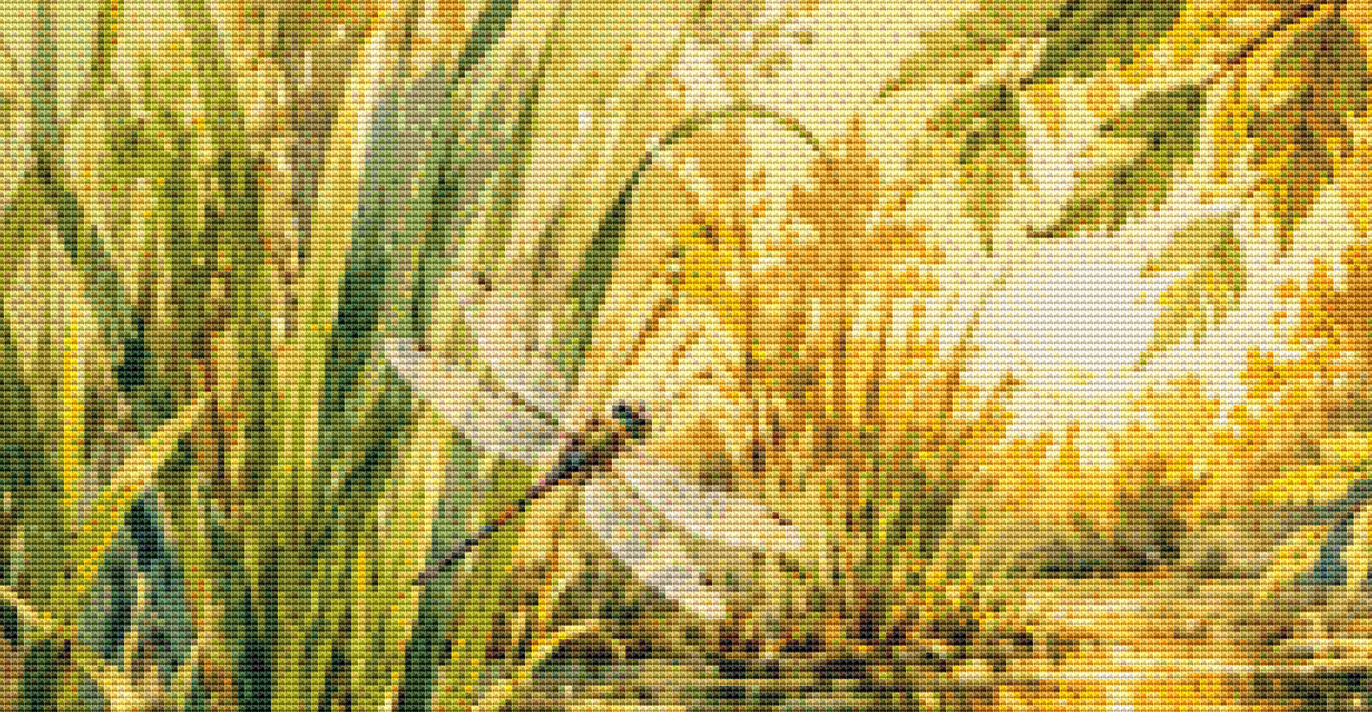 "Basking in The Sun" cross stitch pattern by The Old Stationery Shop