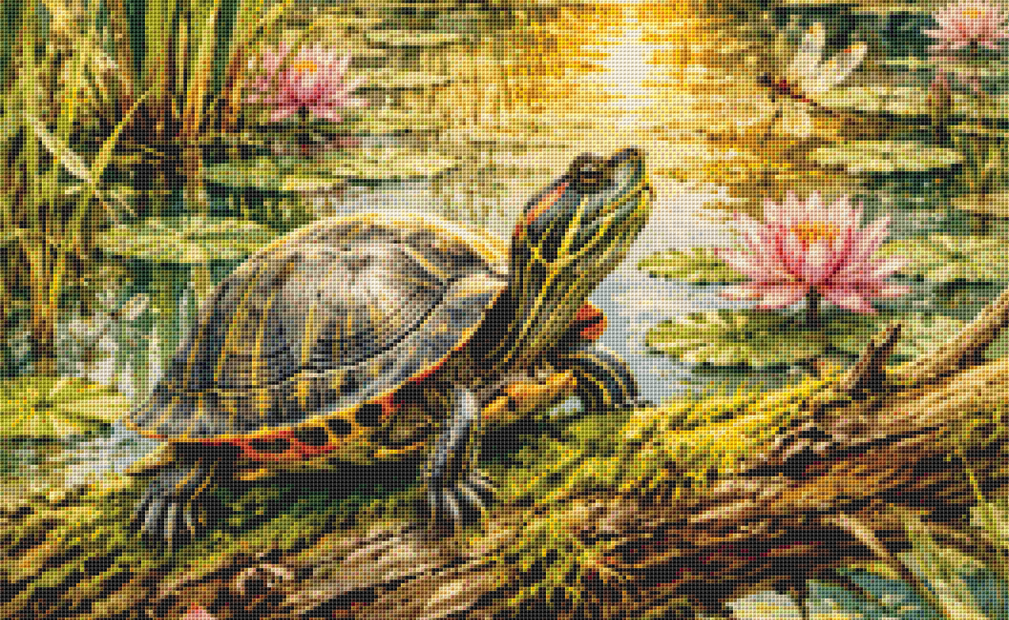 "Basking in The Sun" cross stitch pattern by The Old Stationery Shop