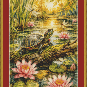 "Basking in The Sun" cross stitch pattern by The Old Stationery Shop