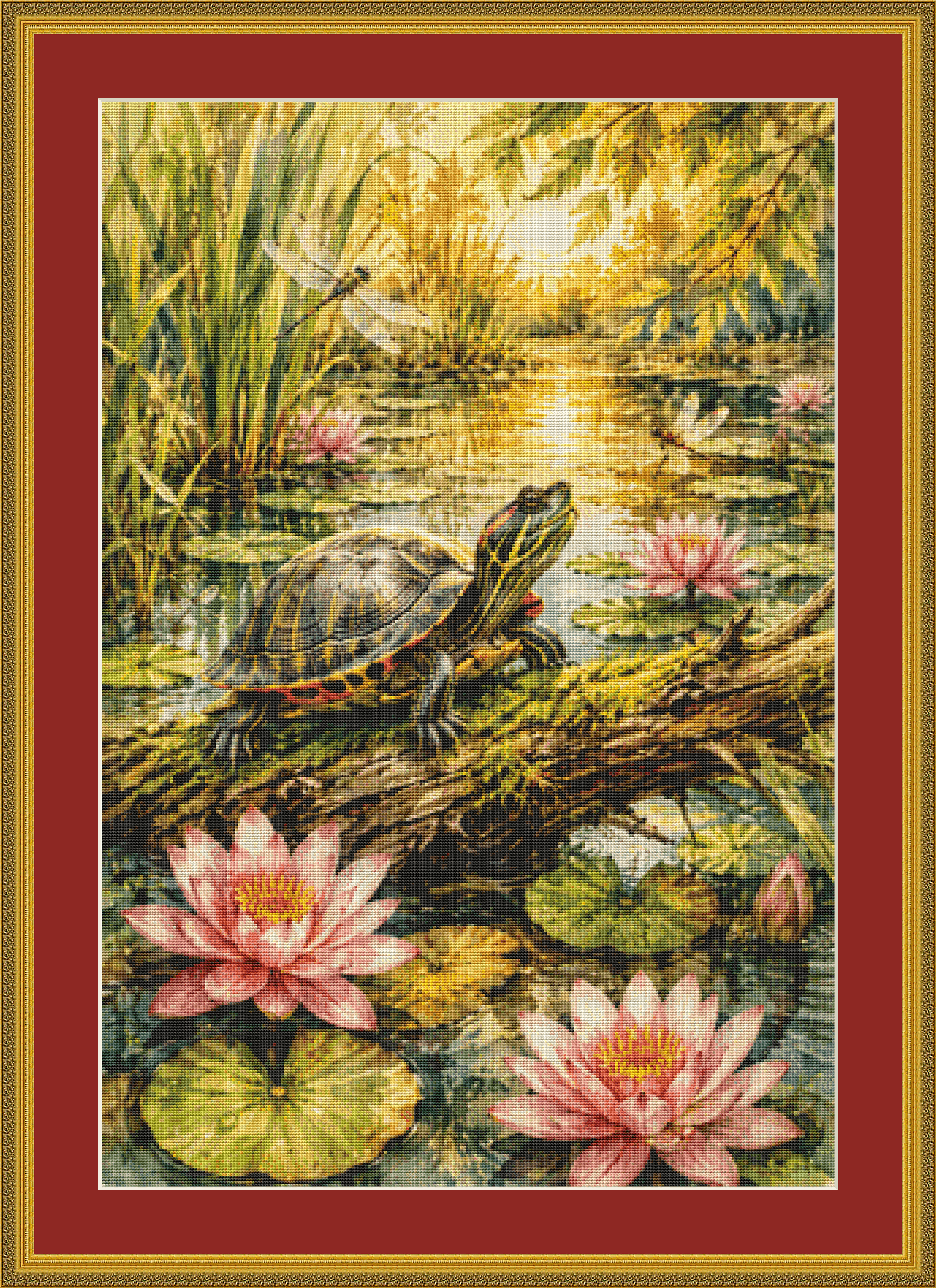 "Basking in The Sun" cross stitch pattern by The Old Stationery Shop