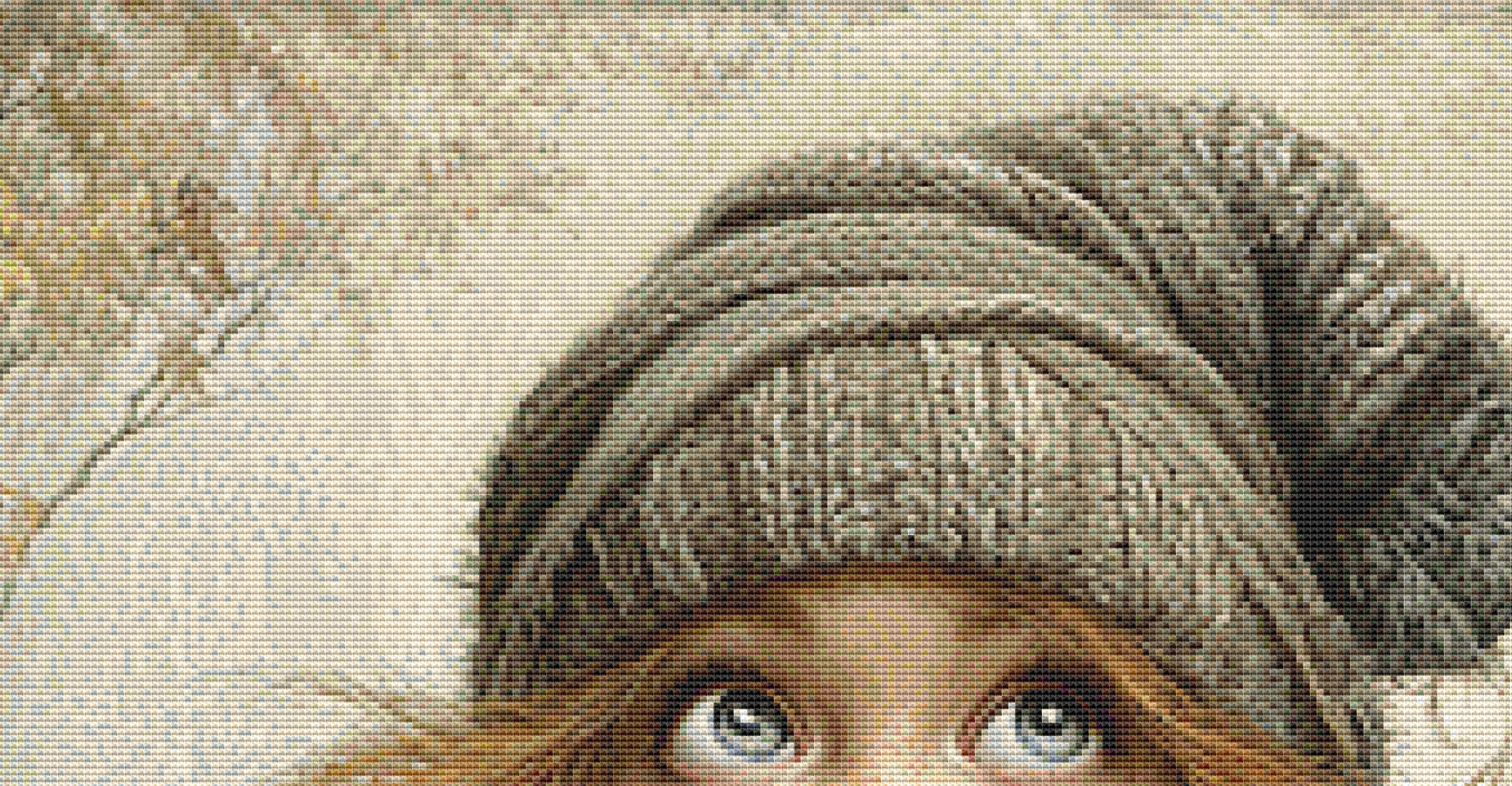 Beanie Girl cross stitch pattern By Bryna T. Art & Design