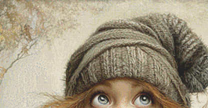 Beanie Girl cross stitch pattern By Bryna T. Art & Design