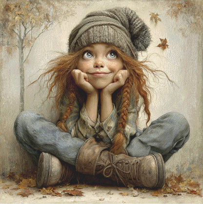 Beanie Girl cross stitch pattern By Bryna T. Art & Design