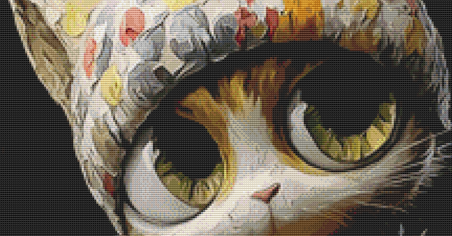 Berry Sweet Whiskers cross stitch pattern by S. Jade Studio