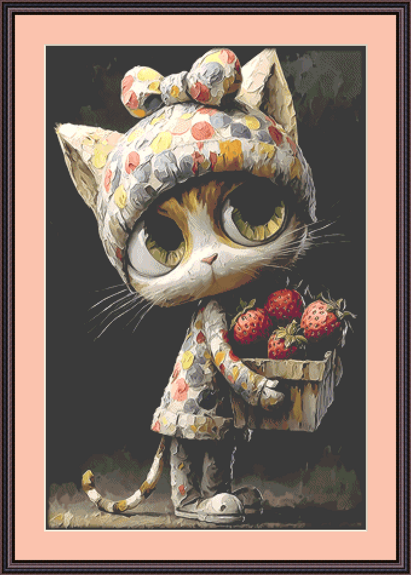 Berry Sweet Whiskers cross stitch pattern by S. Jade Studio