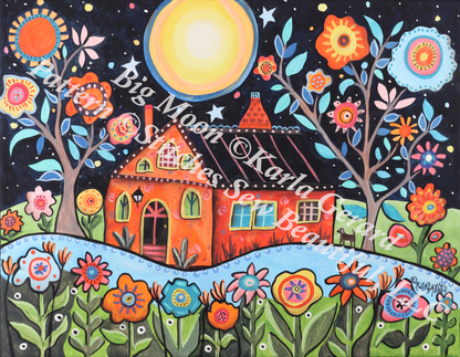 Big Moon counted cross stitch pattern by Karla Gerard