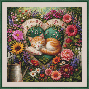 "Blossoms & Sweet Dreams" cross stitch pattern by World of Love Hearts