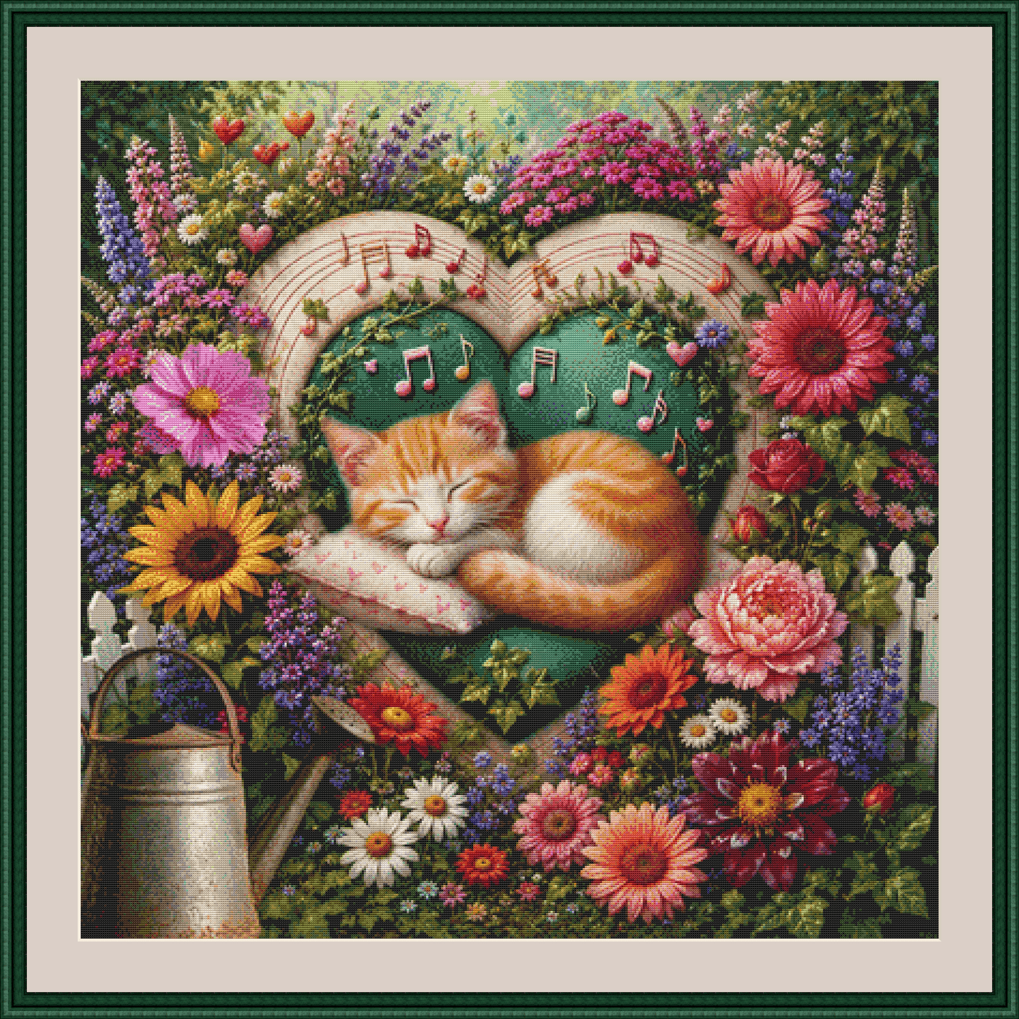 "Blossoms & Sweet Dreams" cross stitch pattern by World of Love Hearts