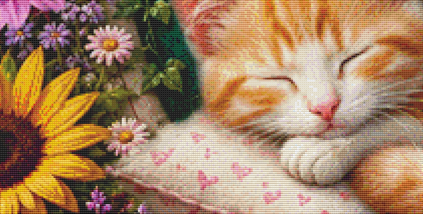 "Blossoms & Sweet Dreams" (MSMC) cross stitch pattern by World of Love Hearts