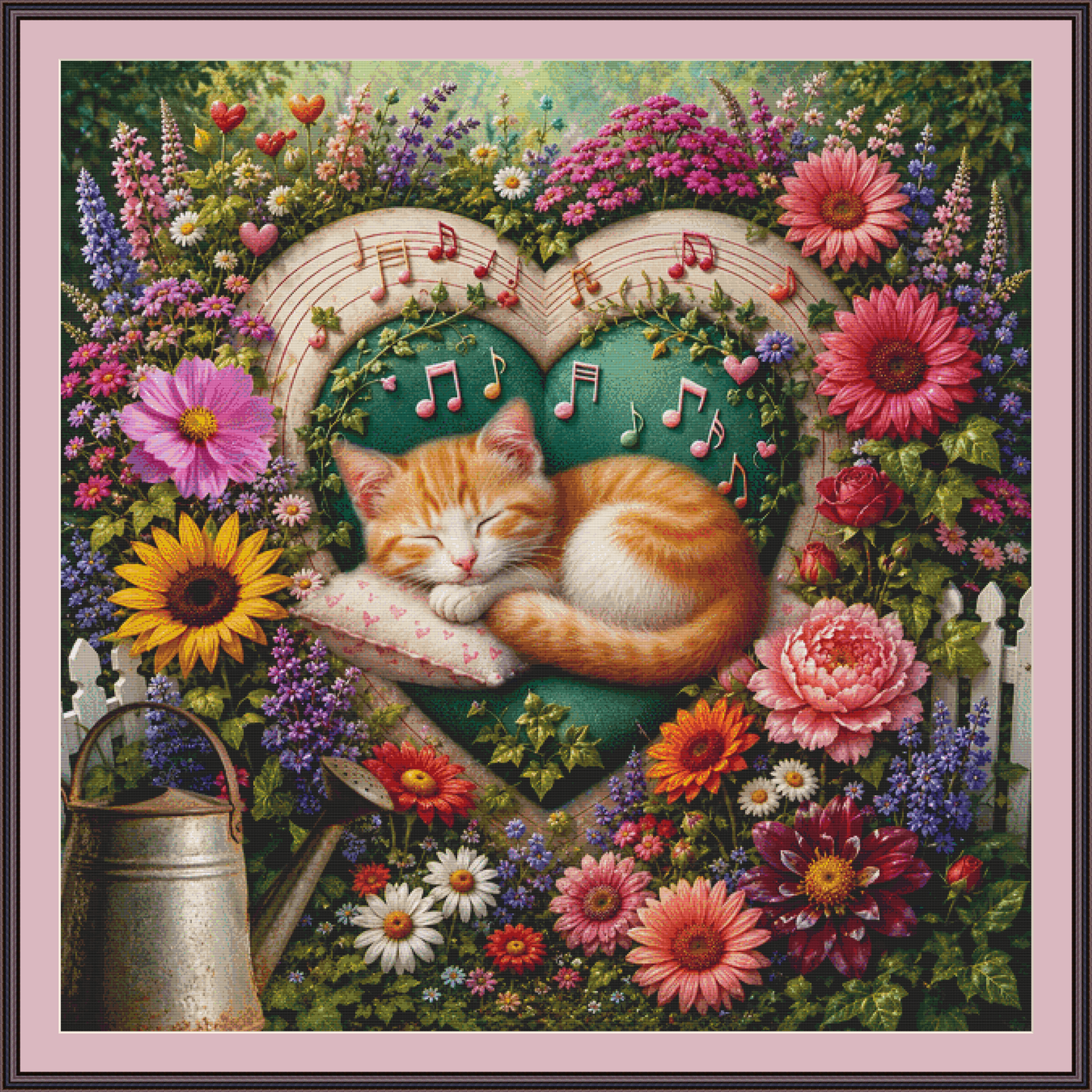 "Blossoms & Sweet Dreams" (MSMC) cross stitch pattern by World of Love Hearts