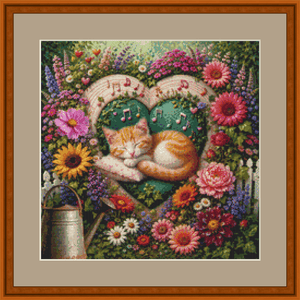 "Blossoms & Sweet Dreams" (Small) cross stitch pattern by World of Love Hearts