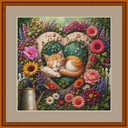 "Blossoms & Sweet Dreams" (Small) cross stitch pattern by World of Love Hearts