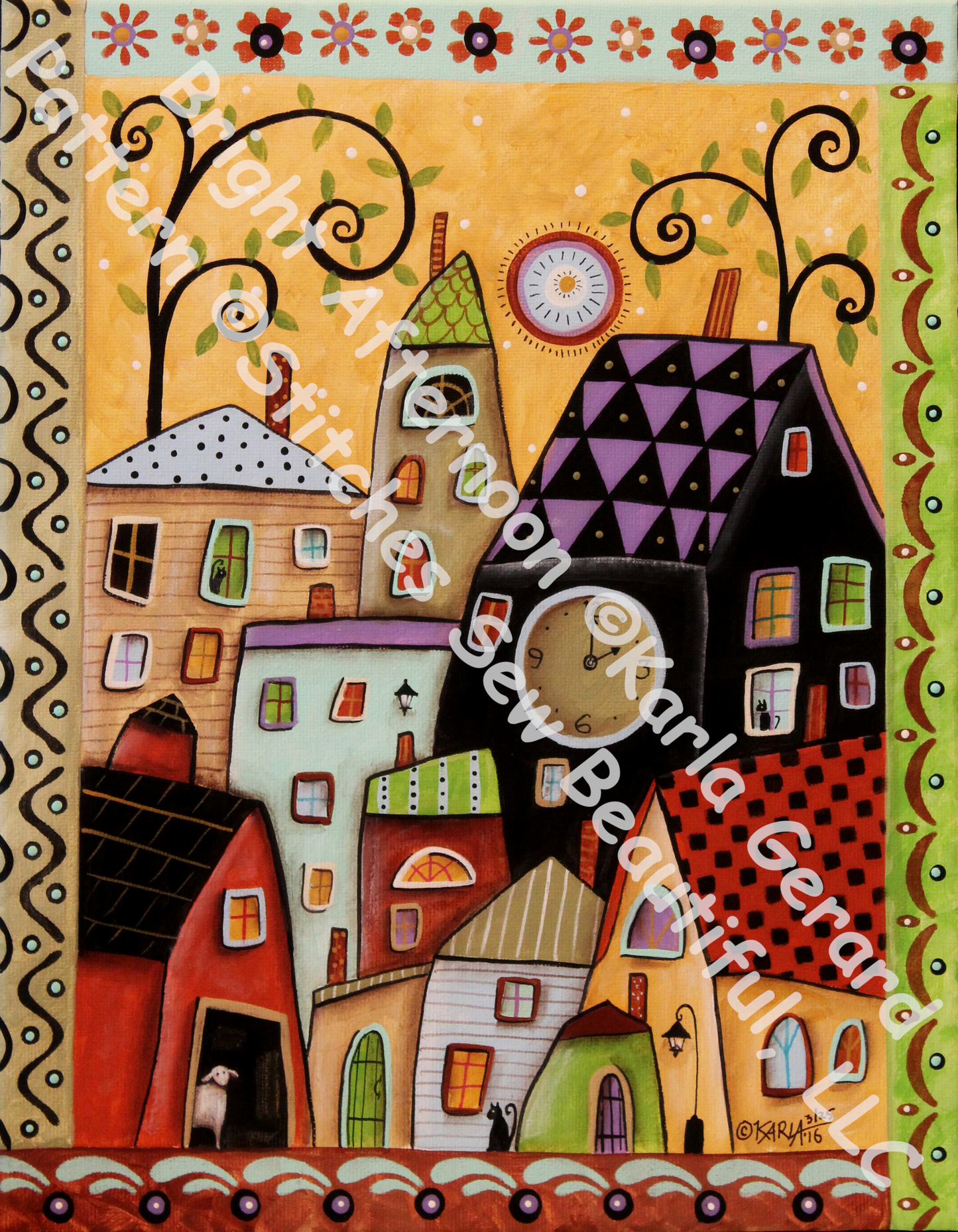 Bright Afternoon counted cross stitch pattern by Karla Gerard
