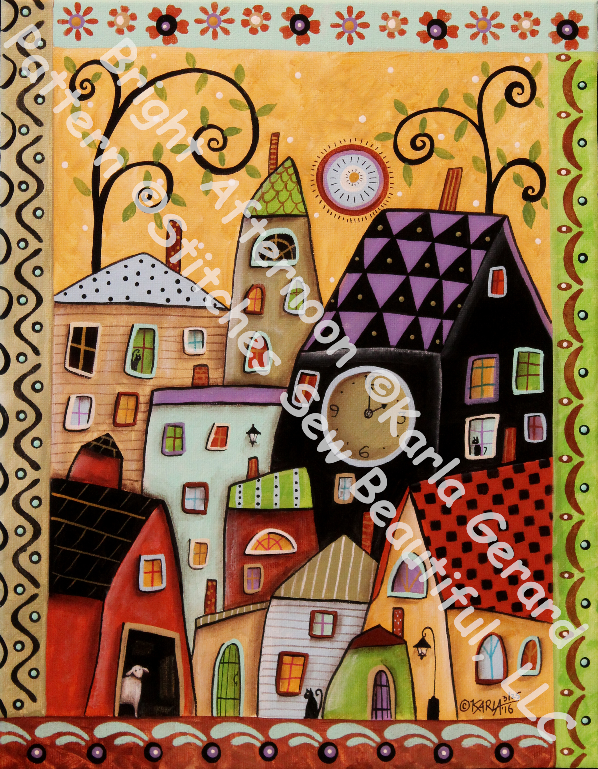 Bright Afternoon counted cross stitch pattern by Karla Gerard