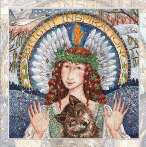 "Bright Inspiration" counted cross stitch pattern by Wendy Andrew/Painting Dreams