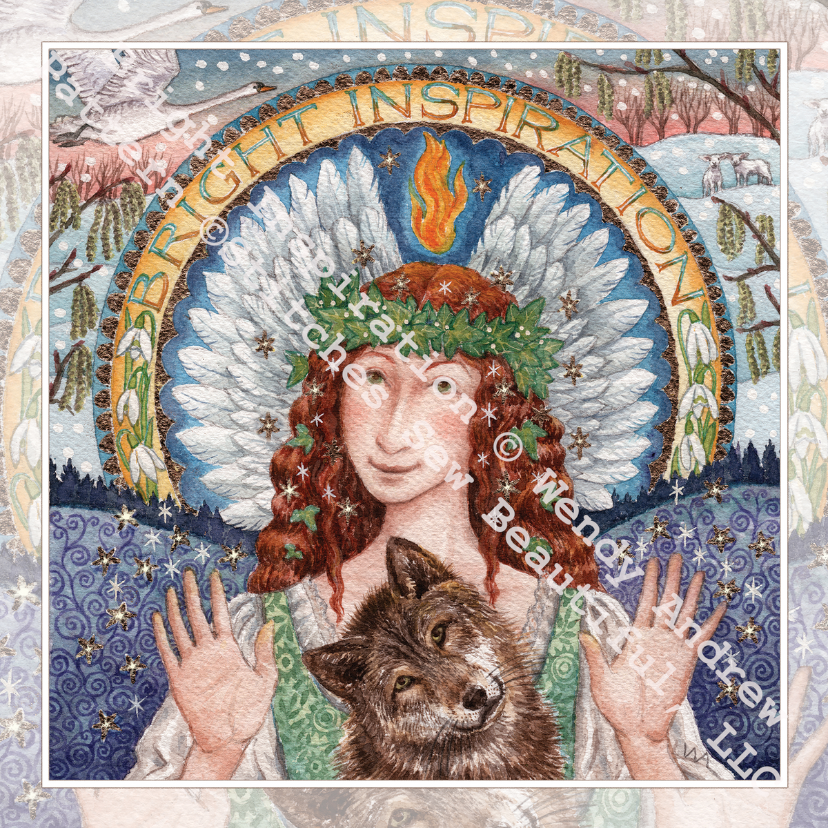 "Bright Inspiration" counted cross stitch pattern by Wendy Andrew/Painting Dreams