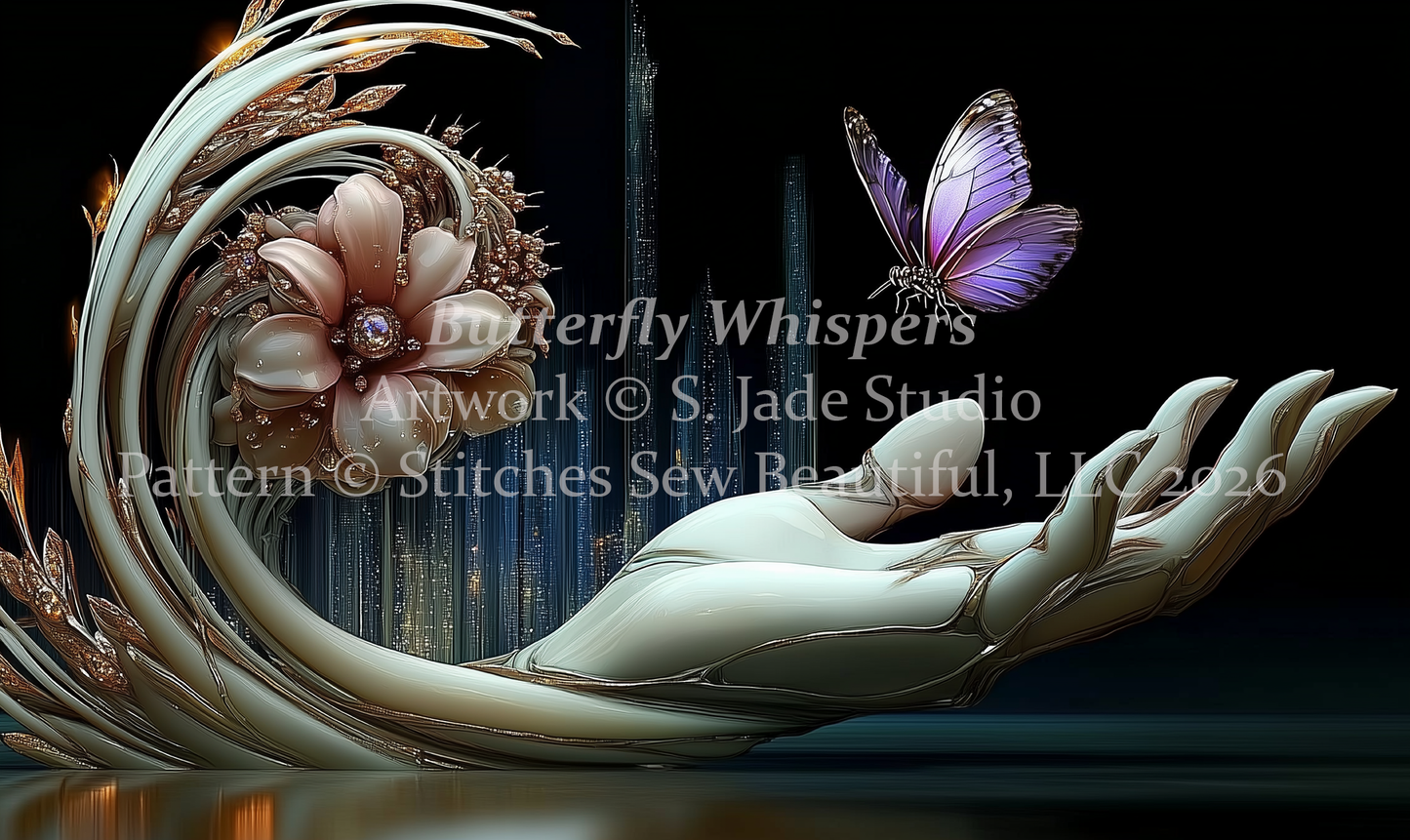 Butterfly Whispers cross stitch pattern by S. Jade Studio