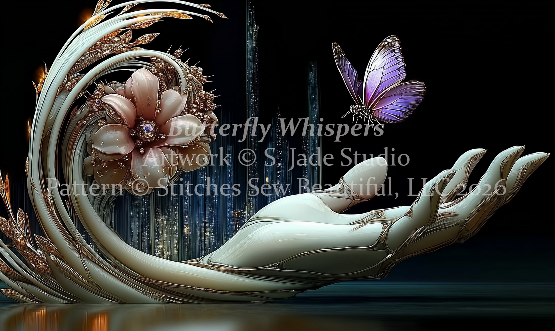 Butterfly Whispers cross stitch pattern by S. Jade Studio