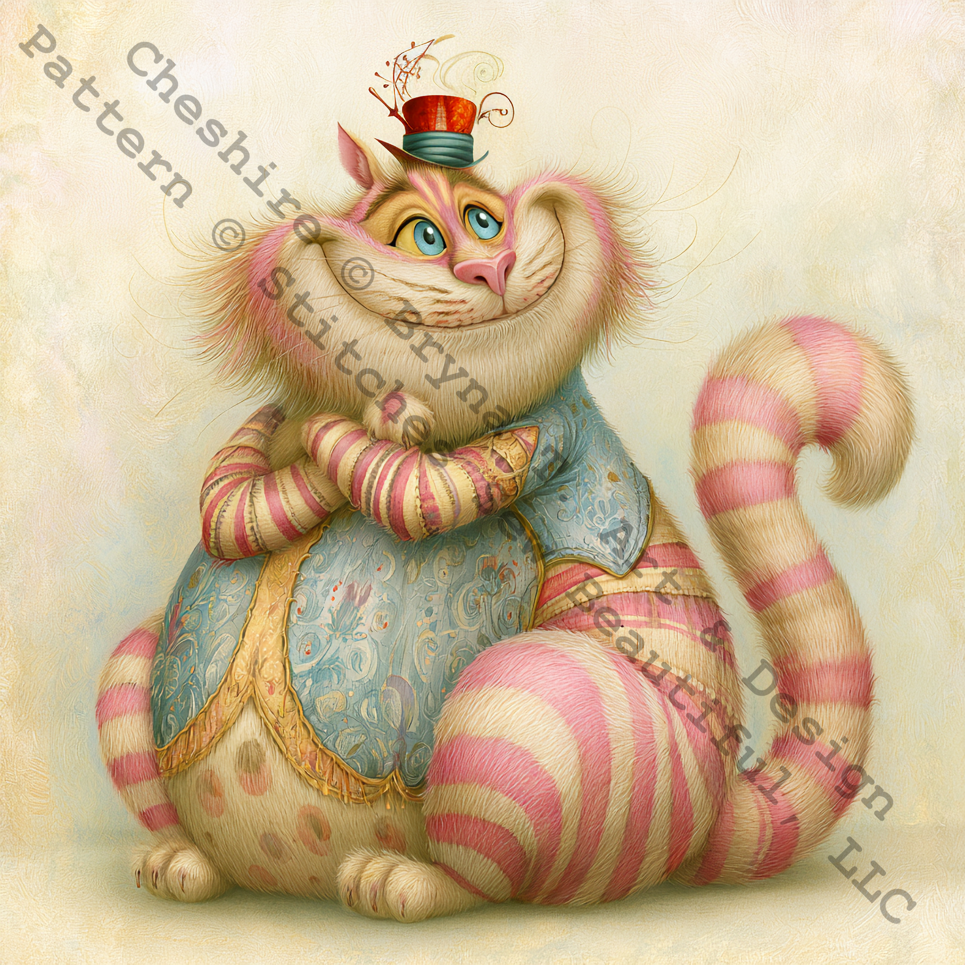 Cheshire counted cross stitch pattern by Bryna T. Art & Design