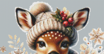 Christmas Fawn (Ornament) counted cross stitch pattern by Serene Dove Design