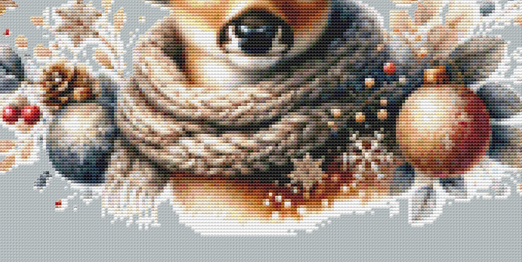 Christmas Fawn (Ornament) counted cross stitch pattern by Serene Dove Design