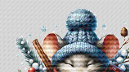 Christmas Mouse (Ornament) counted cross stitch pattern by Digital Pro Craft