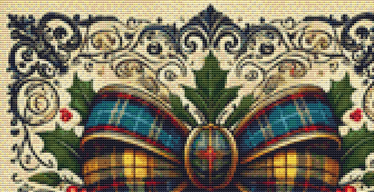 Tartan Christmas Bow 1 (Ornament) counted cross stitch pattern by Art Outrageous