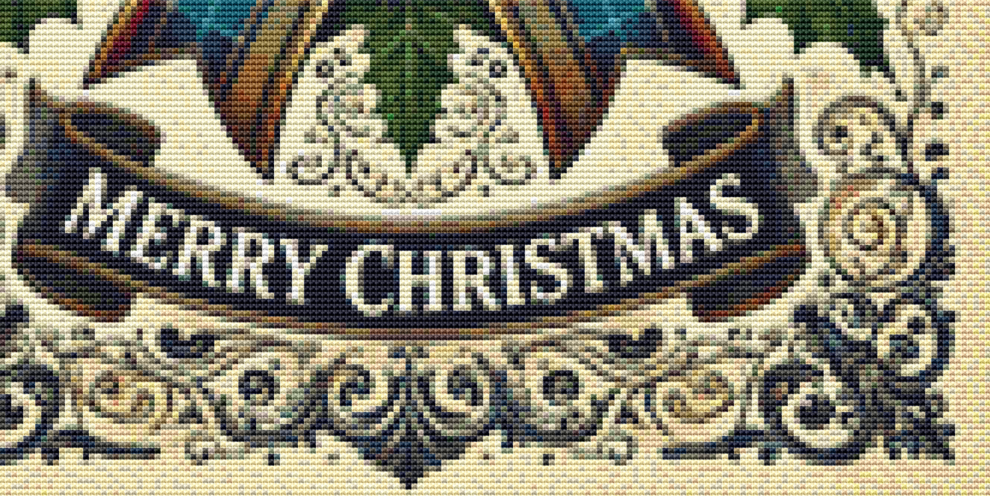 Tartan Christmas Bow 1 (Ornament) counted cross stitch pattern by Art Outrageous