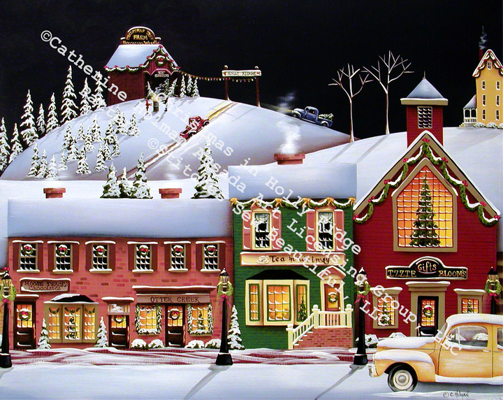 Christmas in Holly Ridge counted cross stitch pattern by Catherine Holman/Ansada Art Licensing Group, LLC