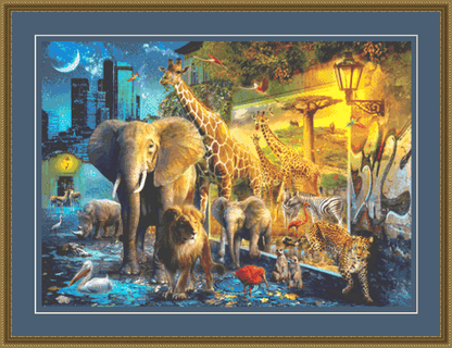 City Animals counted cross stitch pattern by Jan Patrik Krasny, Licensed by MGL, www.mglart.com