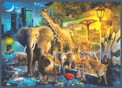 City Animals counted cross stitch pattern by Jan Patrik Krasny, Licensed by MGL, www.mglart.com