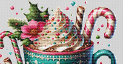 Cookies and Cocoa (Ornament) counted cross stitch pattern by Dream Cafe Art
