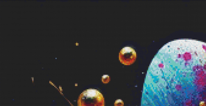 Cosmic Orchid cross stitch pattern by AI Created Playground/Photoglory127