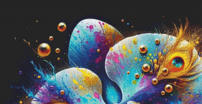 Cosmic Orchid cross stitch pattern by AI Created Playground/Photoglory127