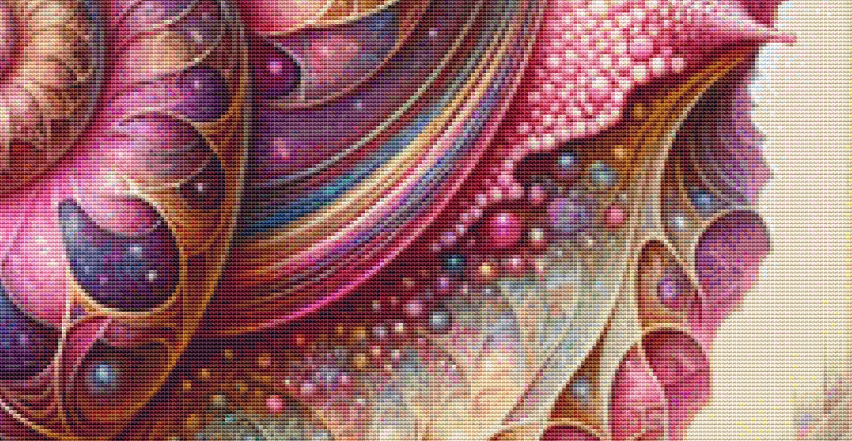 "Cosmic Wanderer" cross stitch pattern by AI Created Playground/Photoglory127