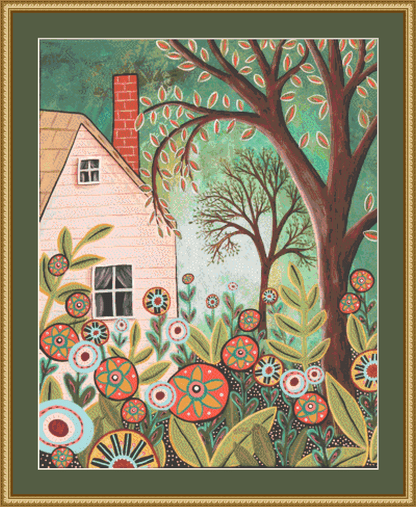 Cottage Garden 1 counted cross stitch pattern by Karla Gerard