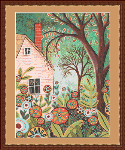 Cottage Garden 1 (Small) counted cross stitch pattern by Karla Gerard
