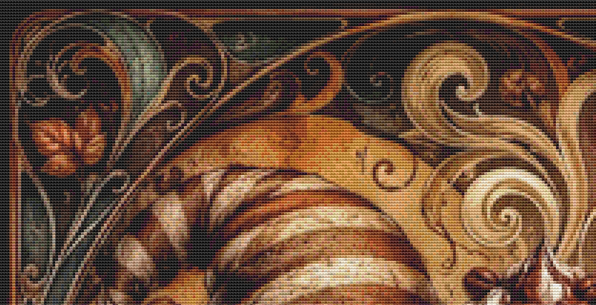 "Cozy Autumn Brew" cross stitch pattern by T. Langan