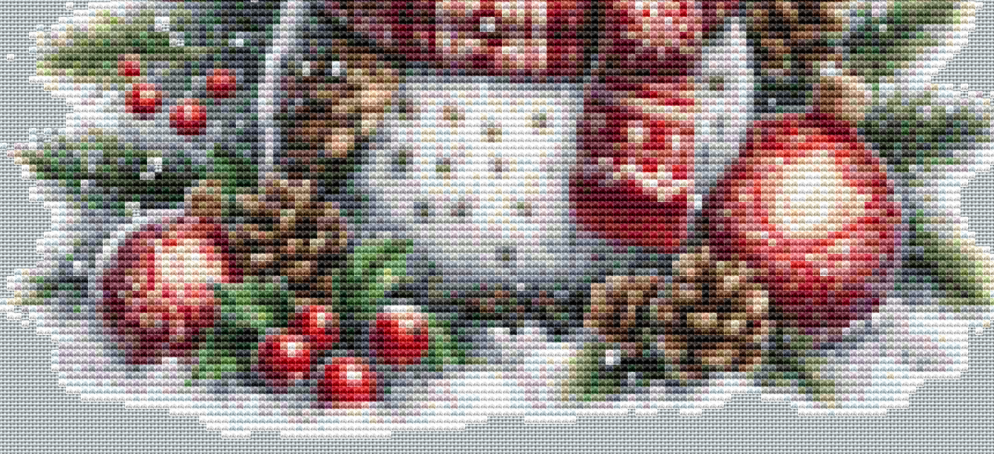 Cute Christmas Owl (Ornament) counted cross stitch pattern by Raven Digitals