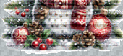 Cute Christmas Owl (Ornament) counted cross stitch pattern by Raven Digitals