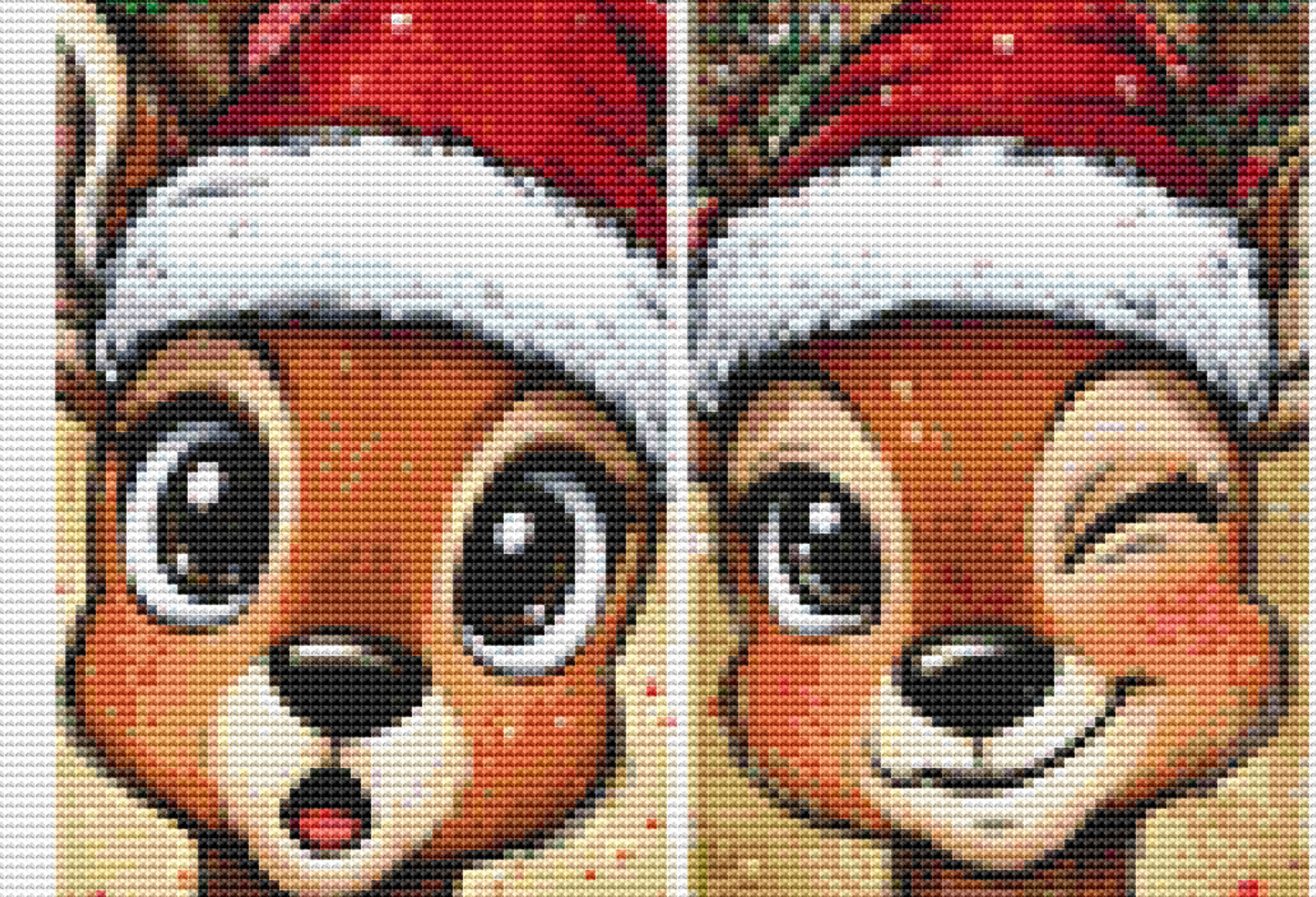 Cute Reindeer (Ornament) counted cross stitch pattern by CraftyPixelsUS