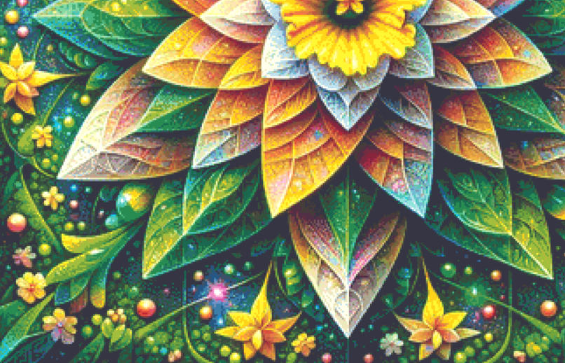 Daffodil cross stitch pattern by AI Created Playground/Photoglory127