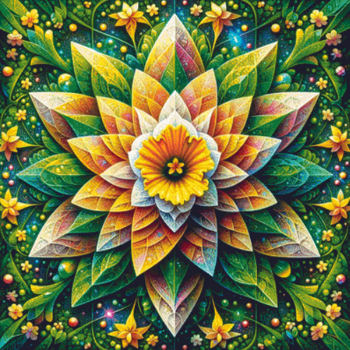 Daffodil cross stitch pattern by AI Created Playground/Photoglory127