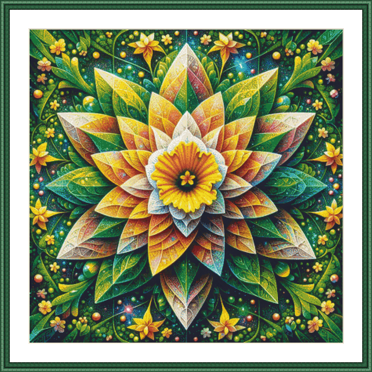 Daffodil cross stitch pattern by AI Created Playground/Photoglory127