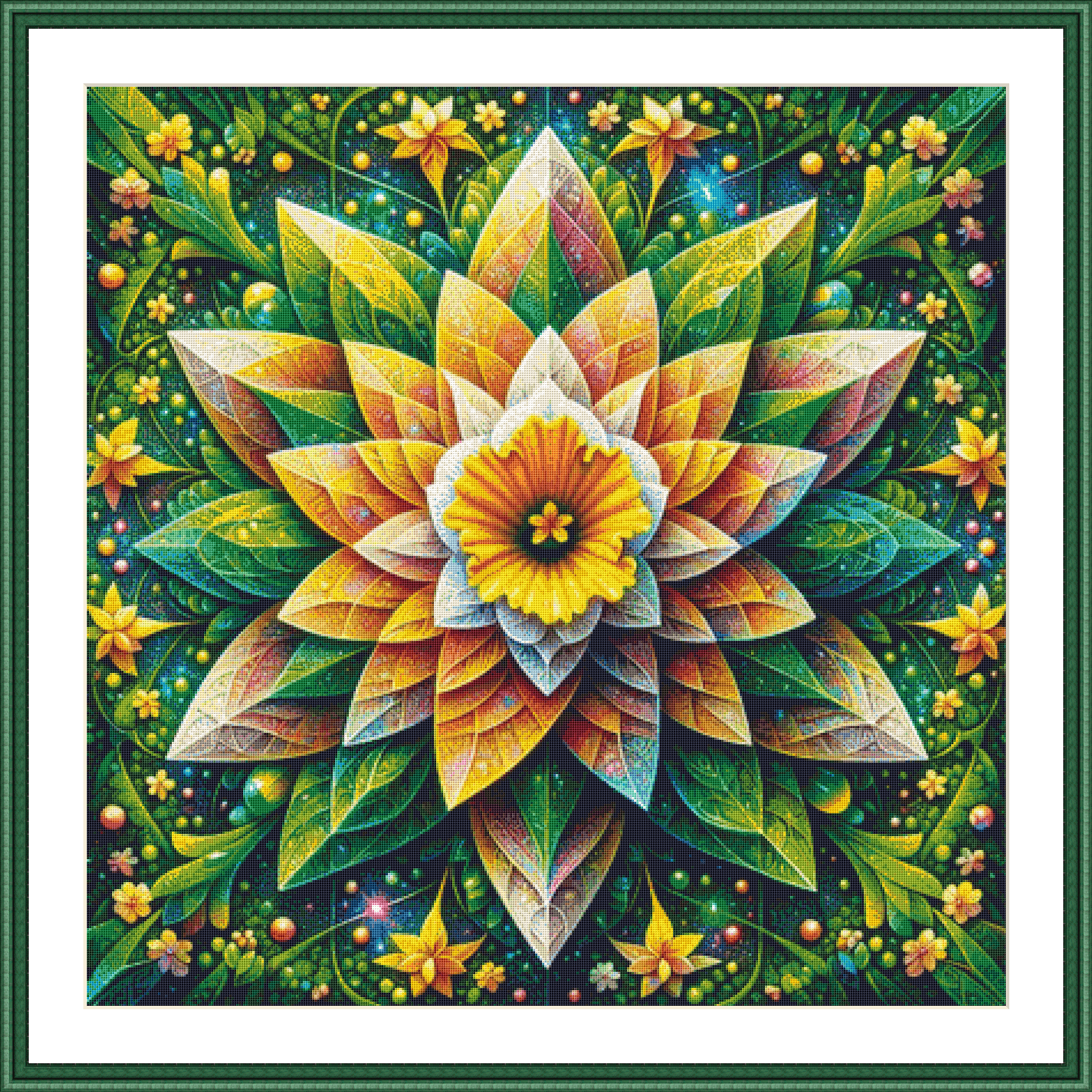 Daffodil cross stitch pattern by AI Created Playground/Photoglory127