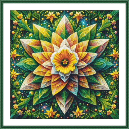 Daffodil cross stitch pattern by AI Created Playground/Photoglory127
