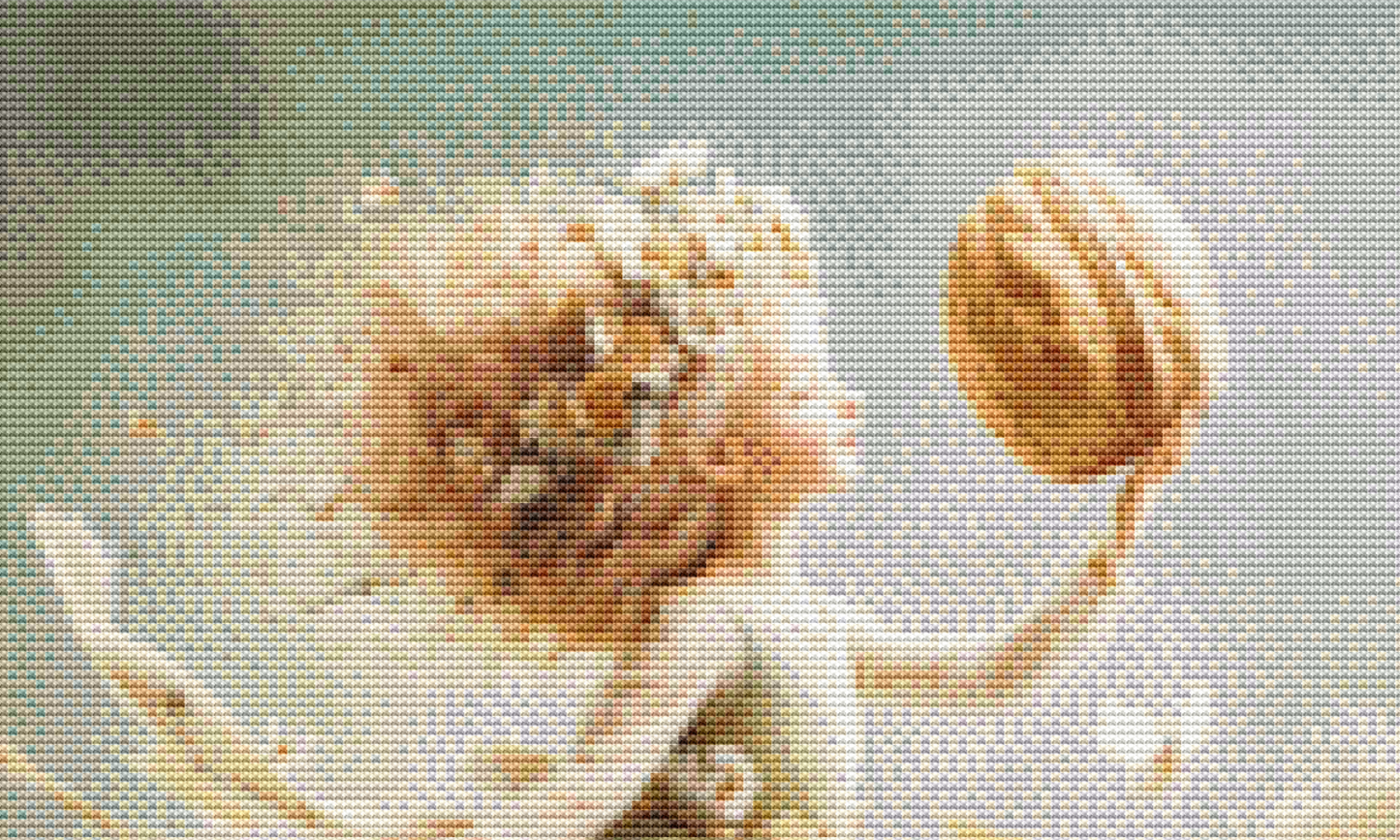 Dancing With a Walnut (Small) cross stitch pattern by Bryna T. Art & Design