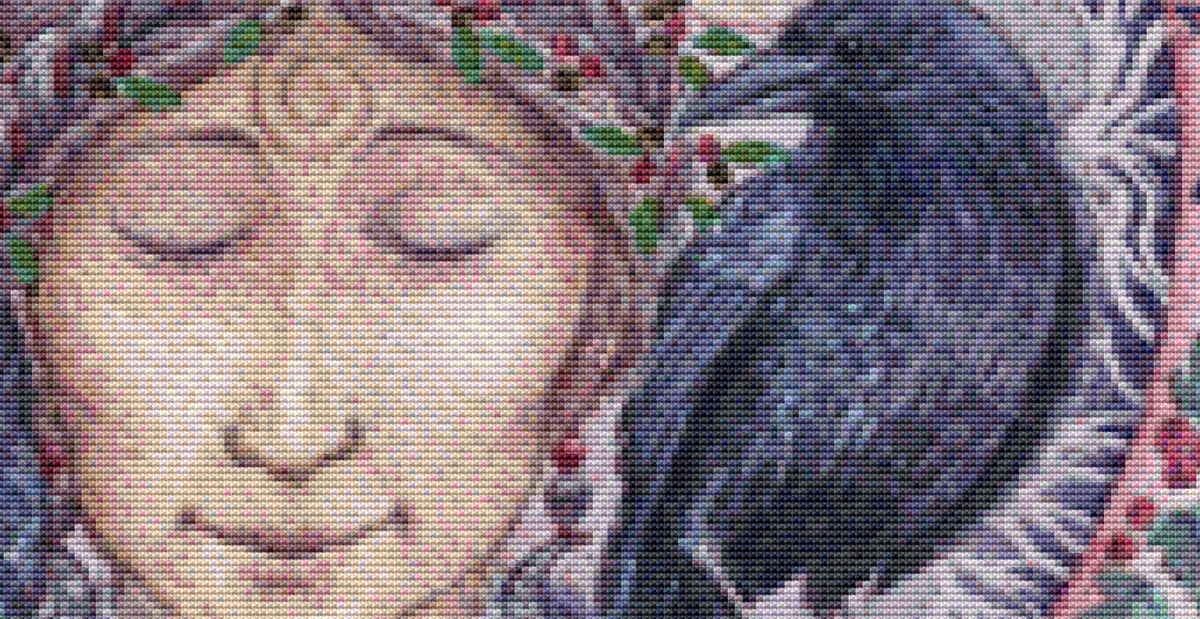 "Deep Reflection"  counted cross stitch pattern by Wendy Andrew/Painting Dreams